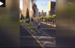 بالفيديو.. لحظة استهداف القصر الرئاسي التركي بغارة جوية