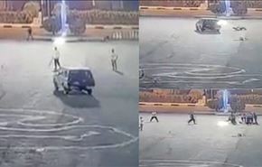 بالفيديو: قائد سيارة سعودي يدهس وافداً متعمداً!