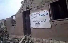خاص: مشاهد لدمار هائل بمؤسسات نهم جراء القصف السعودي