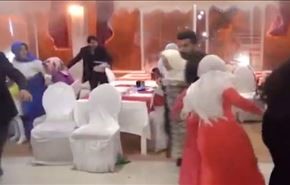 آتش بازی تروریست ها در جشن عروس و داماد ترکیه ای!+فیلم