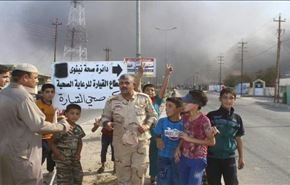 تصاویر ورود نیروهای عراقی به شهر القیاره