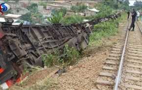 53 کشته در واژگونی قطار در کامرون + عکس و ویدیو
