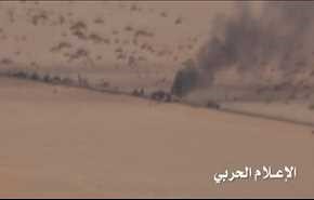 القوات اليمنية المشتركة تدمر رتلاً للسعودية بمنفذ البقع الحدودي
