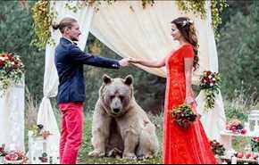 یک خرس، زوج روسی را به عقد هم درآورد! (تصاویر)