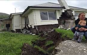 بالفيديو .. لحظة وقوع زلزال مدمر في نيوزلندا وتساقط المباني!