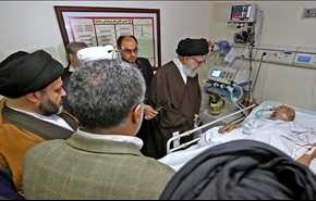 قائد الثورة يعود آية الله موسوي اردبيلي في المستشفى