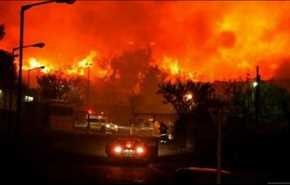 فيديو وصور لحرائق مروعة تلتهم مناطق الاراضي المحتلة