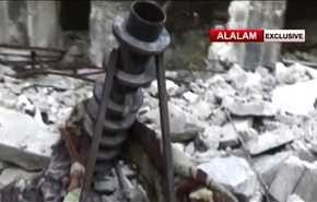 فيديو : مدفع جهنم تركه المسلحون في احياء شرق حلب وفروا