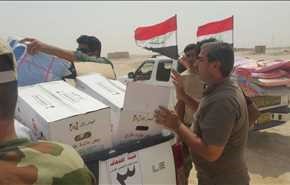 بالصور ..الدعم اللوجستي لقوات الحشد الشعبي العراقي بمعركة الموصل