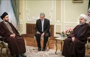 الرئيس روحاني يستقبل رئيس التحالف الوطني العراقي