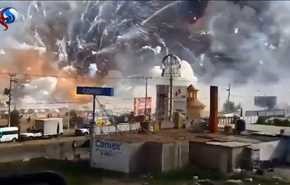 ویدیو؛ 10 کشته در انفجار مواد آتش‌بازی‌ در مکزیک
