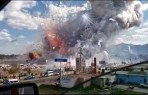 فيديو : انفجار سوق مفرقعات .. منظر جميل ونتائج مأساوية !