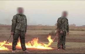 ویدیو؛ داعش دو نظامی ترک را زنده سوزاند