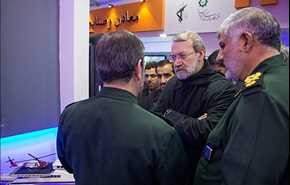 لاريجاني يتفقد معرض انجازات الحرس الثوري في قطاع البناء