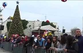 فيديو: الفلسطينيون يحتفلون بميلاد المسيح رغم منع الآلاف منهم