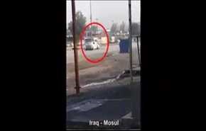 خراب شدن خودروی انتحاری نزدیک نیروهای عراقی!+ ویدیو