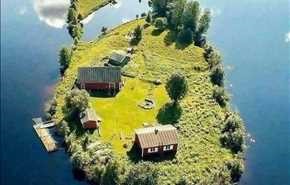 أصغر جزيرة في العالم بالسويد يقطن فيها عائلة مؤلفة من تسعة أفراد  فقط