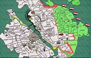 نقشه‌ای که آزادی 60 درصد  شرق موصل را نشان می‌دهد
