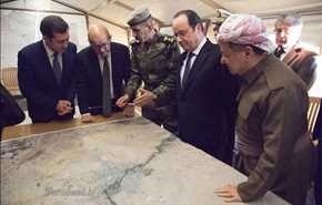 رئیس جمهور فرانسه در مناطق جنگ زده عراق +عکس