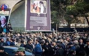 بالصور.. المسؤولون الايرانيون والضيوف الاجانب في تشييع جثمان آية الله رفسنجاني