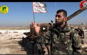 بالفيديو ...مقاتل في القوات العراقية مازالت دبابته تشهد على انتصاره ...!!!