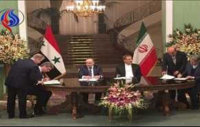 امضای پنج سند همکاری بین ایران و سوریه