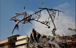 استمرارعملیات الانقاذ فی محل حادث مبنی بلاسکو
