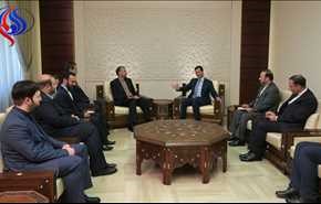 الأسد مستقبلا عبد اللهيان: نثني على دعم ايران لنا في مواجهة الارهابيين