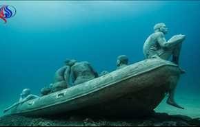 شاهد.. إسبانیا تفتتح متحف تماثيل تحت الماء