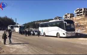 خروج الدفعة الأولى من مسلحي وادي بردى إلى إدلب