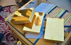 بالصور..وصول القطع الذهبية الخاصة بترميم قبة الإمام القاسم (ع) في محافظة بابل