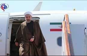 الرئيس روحاني يصل الى الكويت قادما من مسقط