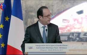 بالفيديو.. إطلاق نار خلال خطاب للرئيس الفرنسي هولاند