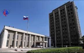 سقوط قذيفة صاروخية في محيط السفارة الروسية بدمشق