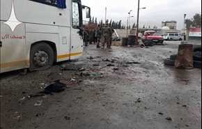 صور أولية من تفجير دمشق الإرهابي في مقبرة باب الصغير /صور