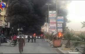 7 شهداء و 43 جريحا في تفجير إرهابي بشارع الأطباء تكريت+صور