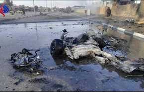 تصاویر؛ انفجار خودروی بمب‌گذاری شده در "هیت" الانبار