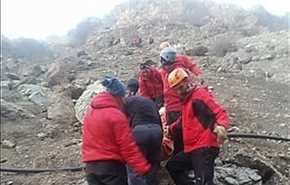 مرگ کوهنورد جوان بر اثرسقوط از کوه درخمینی‌‌شهر+ فیلم