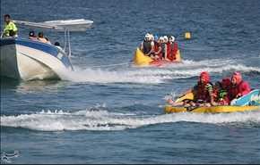 المسافرين السنة الجديدة في جزيرة كيش