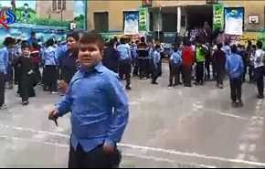 ویدئو.. واکنش دانش‌آموزان یک مدرسه در لحظۀ زلزله