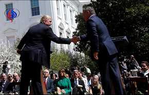 راز هم قد شدن پادشاه اردن با رئیس جمهور آمریکا+ عکس