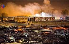 آتش سوزی در اردوگاه پناه جویان در فرانسه