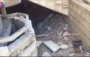 شاهد بالفيديو.. أين عثر الجيش على نفق عميق وطويل بريف دمشق؟