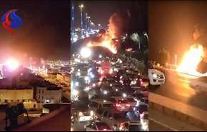بالفيديو: اندلاع حريق هائل على طريق مكة جدة السريع