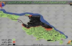 آخرین نقشه از مناطق آزاد شدۀ موصل از چنگ داعش