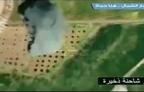 بالفيديو: سلاح الجو السوري يلاحق مسلحي النصرة بريف حماة الشمالي