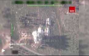 شاهد بالفيديو... الجيش السوري يمسح مقرات النصرة عن وجه الارض في ريف حماة الشمالي