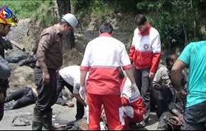 انتشال جثتي عاملين من تحت انقاض منجم الفحم الحجري في ايران
