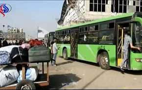 بالفيديو: خروج 4 حافلات تقل 240 مسلحاً من حي الوعر بحمص