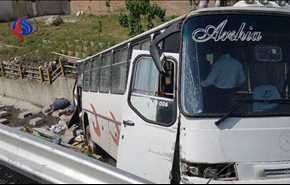اسامی مصدومان حادثه واژگونی اتوبوس دانش‌آموزان